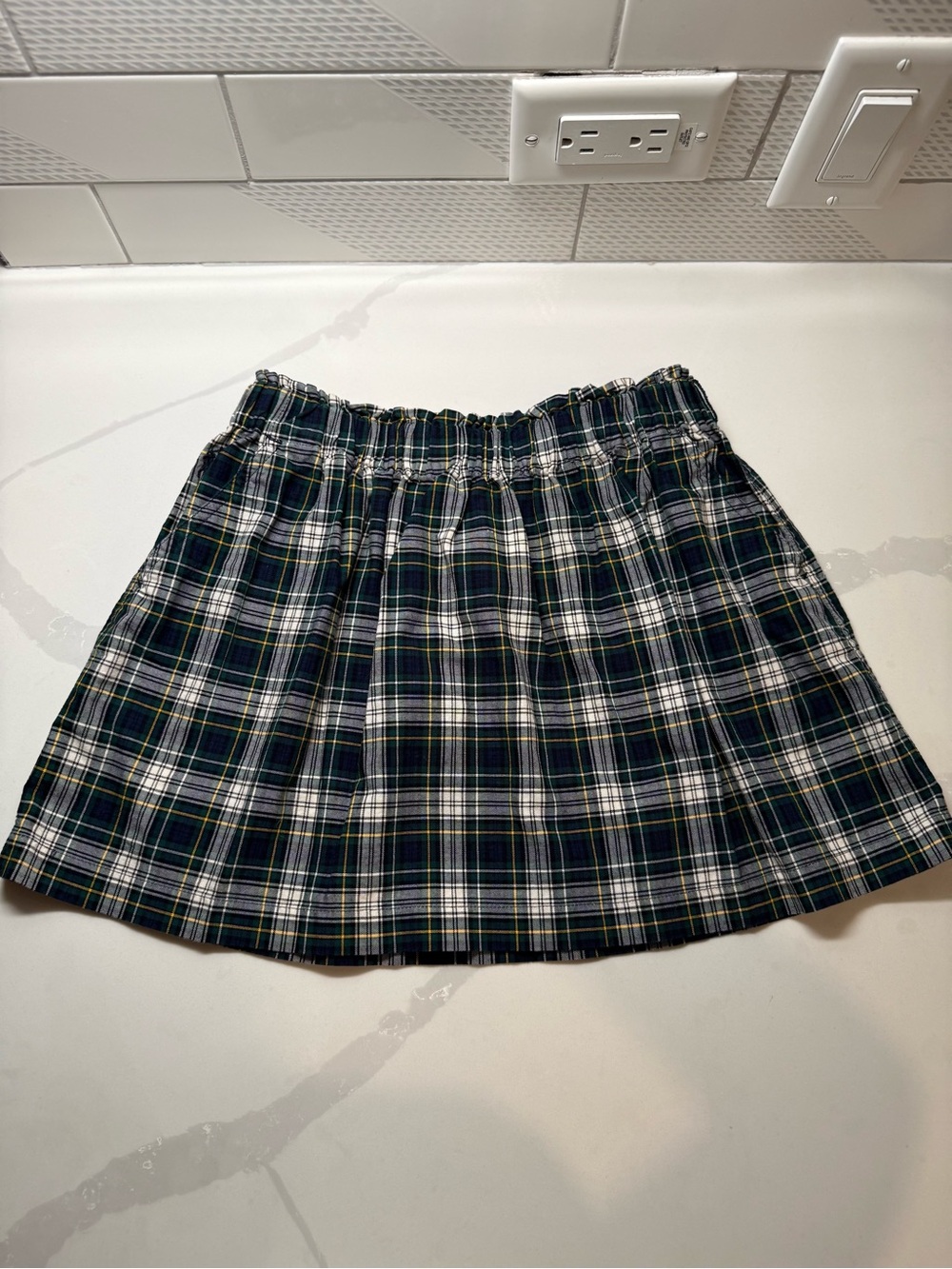 Polo by Ralph Lauren Green and Navy Plaid Mini Skirt